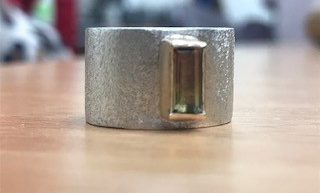 Chunky silver ring by Andree Mayne