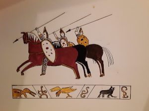 Painting of the Bayeux tapestry