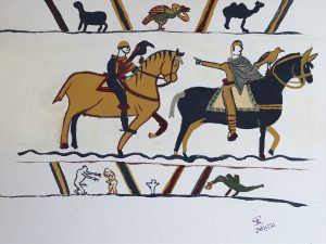 Painting of the Bayeux Tapestry
