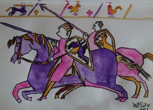 Bayeux Tapestry in watercolour