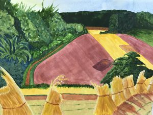 Painting of cornfields