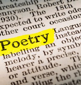 The word Poetry listed in a dictionary