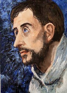 Copy of painting Ecstasy of St Francis of Assisi by El Greco