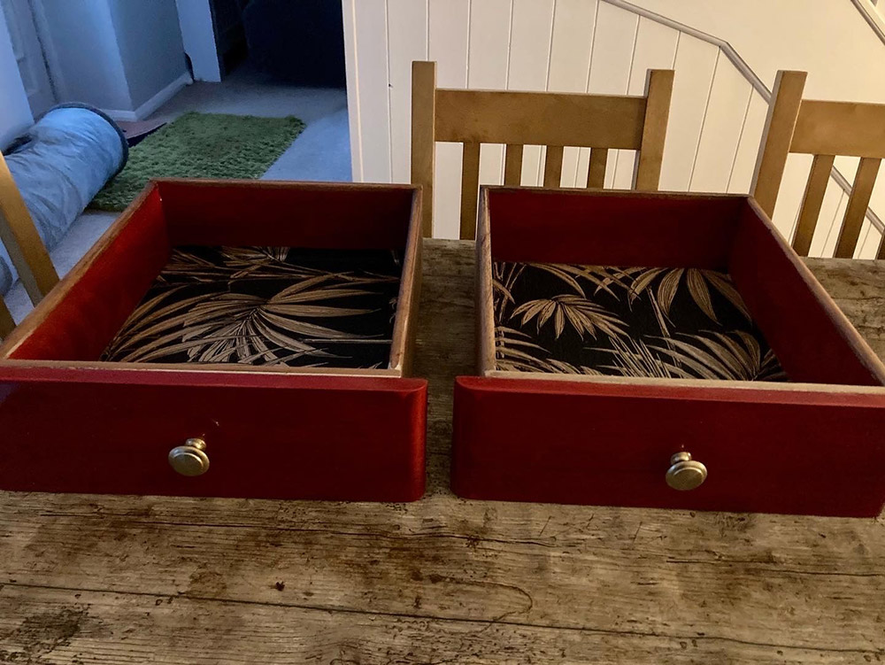 upcycled drawers