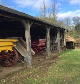 Barn with farm machinery