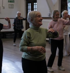 Group of women in fitness class