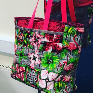 Flamingo design bag