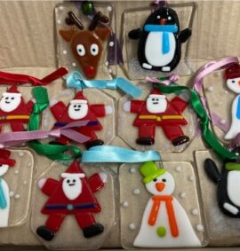fused glass christmas