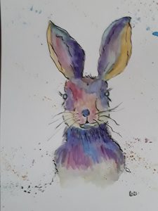 Painting of a hare