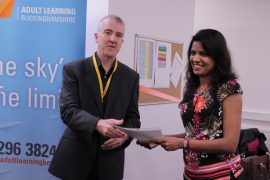 Learner accepting a certificate