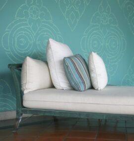 photo of a sofa and cushions