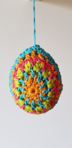 Crochet easter egg decoration
