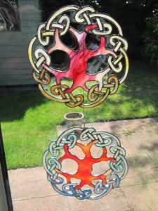 Stained glass celtic knot design