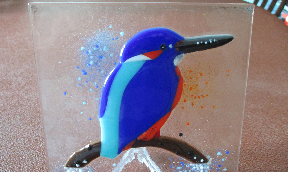 kingfisher stained glass