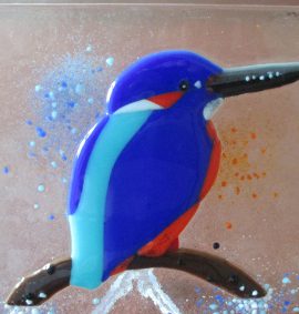 stained glass kingfisher