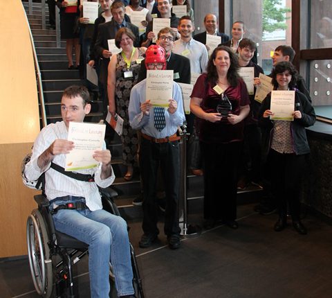 Group of people with certificates