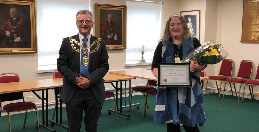 Marie Biswell and the Mayor of Aylesbury