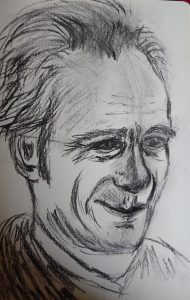 Charcoal drawing of a man
