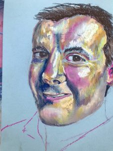 Portrait of a man in pastels