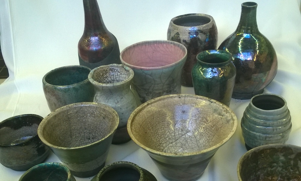 Raku pots and vases