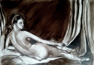 Painting of nude woman