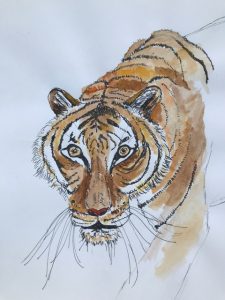 Painting of a tiger