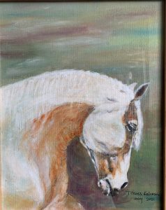 Painting of white horse