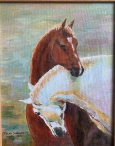 Painting of two horses