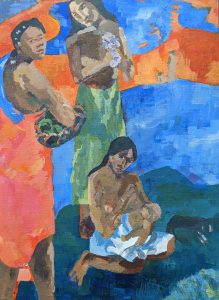 Painting of three women and a baby