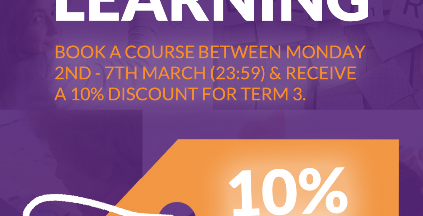 Leap into Learning banner - 10% off Sale for Term 3